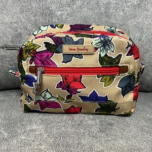 Vera Bradley Floral Cosmetic Bag - Red, Pink, Green, Blue